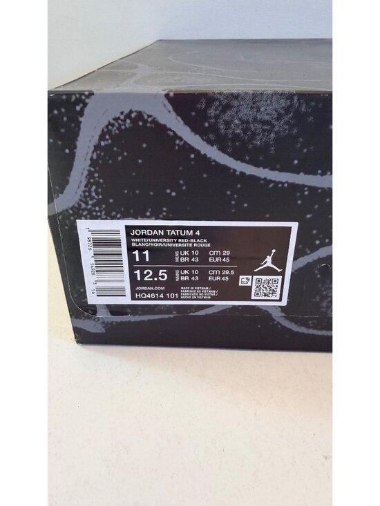 Nike Jordan Tatum 4 Basketball Sneakers Black/University Red-White Mens 11 W/Box main image 8